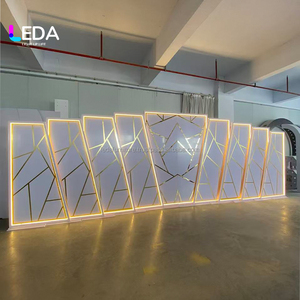 Panneau de fond LEDA, nouveau design, lignes dorées, éléments décoratifs pour banquets de mariage - Product Image 3