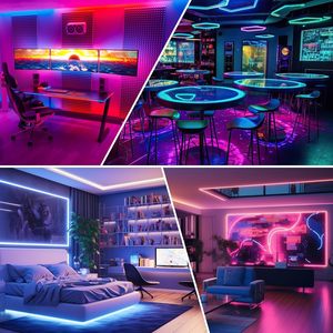 Wifi + BLE 5050 Điều Khiển RGB 54D 12V 24V Điện Áp Thấp COB Mềm LED Strip Ánh Sáng Trang Trí Nội Thất Khách Sạn Kỳ Nghỉ - Product Image 6