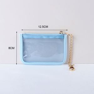 Custom Women Kids <b>Small</b> PVC Clear Waterproof Letter Pattern <b>Wallet</b> Portable Zipper Card Coin Purse Storage Keychain Pouch Travel - Product Image 6