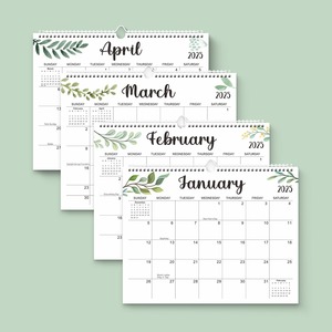 Calendario de pared de doble bobina de Metal simple creativo en inglés anual personalizado 2025 para planificar y organizar su hogar y oficina - Product Image 5