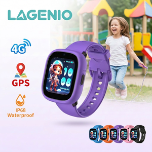 LAGENIO K3 Nuovo Smartwatch Leggero 4G per Bambini con GPS, Chiamata <span class=keywords><strong>di</strong></span> Emergenza SOS, Videochiamate, Quadrante Quadrato, Impermeabile IP68 per Ragazzi e Ragazze - Product Image 1