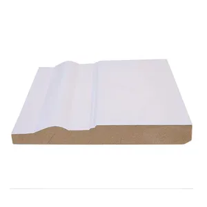 لوح أساس خشبي بحافة Mdf بيضاء برايم لتزيين أرضيات الخشب