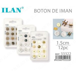 Bottoni Magnetici Ilan 1.5cm 12pz Colori Assortiti Per Borse - Product Image 3