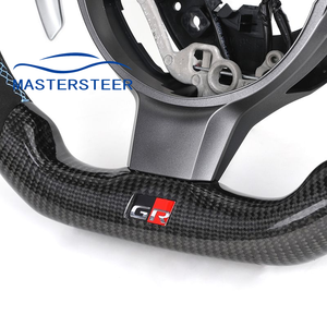 FR Custom Gr Stijl Half Alcantara Fibra de carbono Stuur Voor Toyota Gr 86 Gr86 Zn6 <span class=keywords><strong>Gt86</strong></span> Subaru Brz Zc6 Frs <span class=keywords><strong>Yaris</strong></span> - Product Image 3