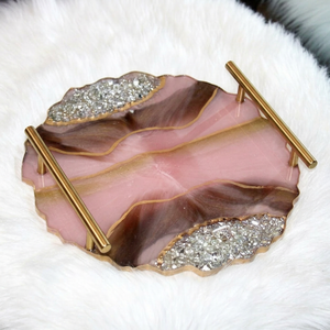 Resin Display Tray Premium Finish for Dining <b>Table</b> <b>Vanity</b> Countertop and Decorative Centerpiece Arrangement - Product Image 1