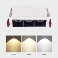 20W 30W Led Grille Spot Lumière AC110V AC220V Aluminium Intégré Downlights Anti Éblouissement Led Plafonnier Encastré Linéaire Downlight