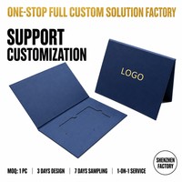Caja de Regalo de Lujo Personalizada, Estilo Libro Rígido, con Logotipo Estampado en Caliente, para Tarjetas de Membresía VIP