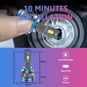X-7SEVEN H11 9012 H4 H7 H1 <span class=keywords><strong>Super</strong></span> Bright Car bombillo LED Phare 150w Led Auto Phare Ampoules pour Voitures Universelles - Product Image 2