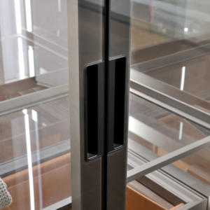 ตู้เสื้อผ้าอลูมิเนียมกระจกแบบกำหนดเองพร้อมไฟ LED สำหรับโครงการห้องพักโรงแรม |   ตู้กระจกนิรภัยสำหรับผู้รับเหมาอุปกรณ์และงานตกแต่งโรงแรม - Product Image 6