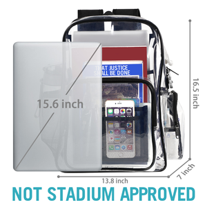 Résistant au froid clair sac à dos 15.6 pouces clair sac à dos en gros Transparent PVC étanche sac femme mode école unisexe - Product Image 2