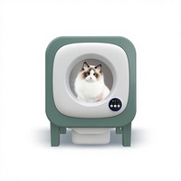 Bac à litière pour chat électrique intelligent semi-fermé, autonettoyant, avec caméra de surveillance, élimination automatique des déchets, désodorisation, en matériau ABS, grande taille