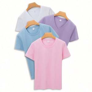 T-shirts d'été à manches courtes unisexes en modal, personnalisables, vierges, écologiques, imprimés par sublimation ou sérigraphie, pour enfants, vente en gros - Product Image 2