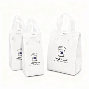 Bolsa Térmica Aislante de Aluminio y Tela No Tejida con Logotipo Personalizado para Entrega de Café, Bolsa para Comida para Llevar, Precio al por Mayor para Cafeterías - Product Image 1