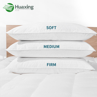 Bantal Hotel Berkualitas Tinggi Model Gusset, Sarung Katun Putih, Isi Mikrofiber, Hipoalergenik, Ramah Lingkungan, Jumlah Benang 300tc