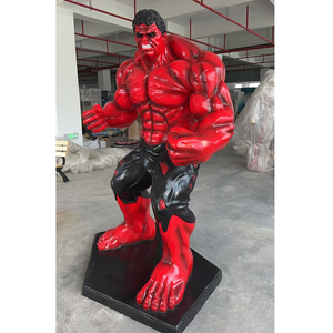 Statua di <span class=keywords><strong>Hulk</strong></span> Rosso in Resina da 200cm, Scultura a Grandezza Naturale dell'Eroe Marvel per Parchi di Divertimento - Product Image 2
