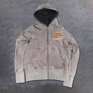 Manufacturer Custom Vintage Wash Hoodie Heavy Weight <strong>Hoddie</strong> Zip up Camouflage Camo Acid Wash Distressed Hoodie Men - Product Image 1