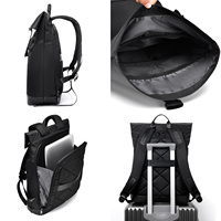 Sac à dos professionnel pour ordinateur portable, pliable, multi-poches, imperméable, en tissu Oxford, durable, idéal pour les voyages urbains, directement de l'usine