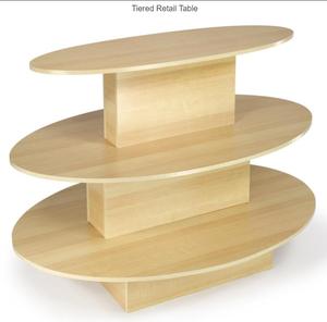 3 Tiers Heavy-Duty MDF Display Stand Retail <strong>Shelf</strong> Display <strong>Table</strong> Manufactured by Premium Style - Product Image 1
