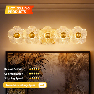 Lámpara de Pared LED de Lujo Moderna y Sencilla, Dorada, de 5 Luces, IP44, Impermeable, para Espejo de Baño, Dormitorio, Sala de Estar - Product Image 2