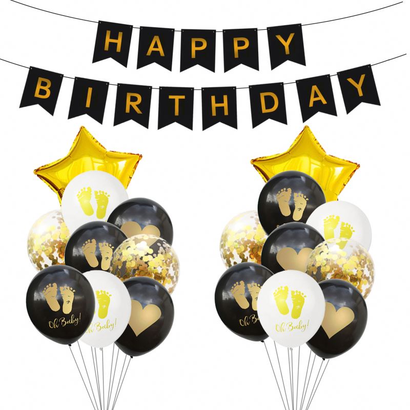 Joyeux Anniversaire Ballons 12" AIR FILL 1-50 ans Couleurs mélangées Packs de 12 Joyeux Anniversaire Ballons 12" AIR FILL 1-50 ans Couleurs mélangées Packs de 12
