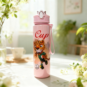 750ml Cartoon 2026 <strong>Football</strong> Plastic <strong>Water</strong> <strong>Bottle</strong> with Strap Kids' Back to School <strong>Water</strong> Cup with Straw - Product Image 6