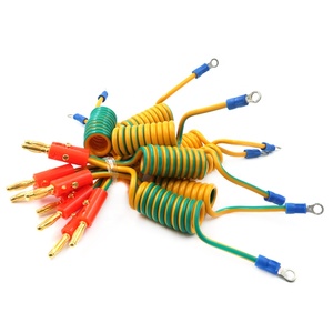 Yzlink Hot Bán Tpu Điện Mùa Xuân Dây Màu vàng-Màu Xanh Lá Cây Mặt Đất Chuyển Đổi Cáp Xoắn Ốc Cuộn Dây Khai Thác - Product Image 2