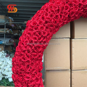 Arco de Flores Redondo Artificial para Bodas, Arco Metálico Decorativo con Flores, Arco Circular Blanco - Product Image 4