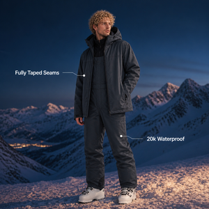 Waterproof 20k Custom Ski Suit Factory Price Fully Seam <b>Taped</b> Men Professional Winter Snow Jacket Pants Wholesale Supplier - Product Image 1