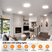 Plafonnier LED ultra-fin de 22 mm, anti-poussière, anti-insectes, éclairage intelligent pour la maison, éclairage de plafond haute luminosité