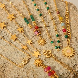 Collar con Colgante de Estrella Minimalista Chapado en Oro PVD de 18k, Moderno, Hipoalergénico, de Acero Inoxidable, para Mujer, Regalo Ideal - Product Image 4