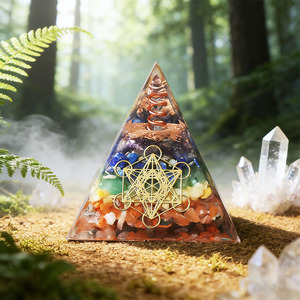 Pietra Naturale per Decorazione Casa 5cm, Terapia Curativa, Prodotto Chakra, Pietra Feng Shui, Gemma dell'Amore, Piramide 7 Chakra - Product Image 3
