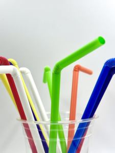 6mm 200mm PLA Paille Bendy colorée Accessoires de barre en plastique PLA biodégradables <span class=keywords><strong>pour</strong></span> les fêtes <span class=keywords><strong>Pailles</strong></span> compostables Boissons - Product Image 4