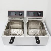 2025 Friteuses commerciales électriques à double panier en acier inoxydable pour comptoir personnalisé pour restaurants et hôtels