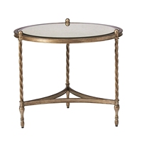 Table d'appoint moderne pour salon, table ronde en métal pour canapé et mobilier de maison