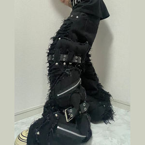 جينز ديزنيو ، جينز منخفض موك ، قماش مخصص بقصة الهيب هوب للرجال - Product Image 3