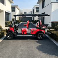 Voiturette de golf électrique personnalisée Rainbow 6 places avec batterie au lithium 72V et moteur 5kw certifiée DOT pour les terrains de golf et les clubs