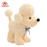 Chiot caniche blanc personnalisé et chiots noirs en peluche Chien en peluche français PP coton rempli à vendre