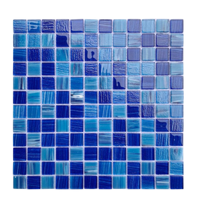 Modern Parke Altın Sarı Kahverengi Kare Seramik Mozaik Havuz Karosu, İç Mekan Duvarları ve Otel Yüzme Havuzları için Grafik Tasarımlı - Product Image 2