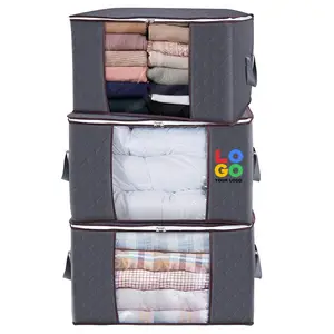Bolsa de almacenamiento de edredón de algodón, bolsa grande de ropa a prueba de polvo, bolsa de equipaje, venta al por mayor, VDS852