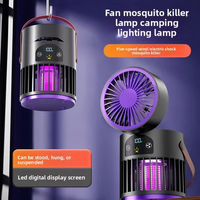 Ventilateur de camping 2-en-1 avec lampe anti-moustiques, piège à insectes portable pour le camping en plein air et l'usage domestique