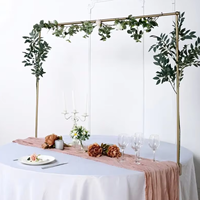 Structure d'arche métallique pour mariage, support d'arche en fer robuste pour toile de fond de cérémonie de mariage, décoration florale pour événements et fêtes