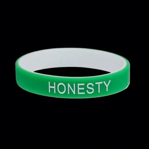 Bracelet de haute qualité en silicone, motif Bonne Nature Humaine, Modestie, Sagesse, Bravoure, Gentillesse, Honnêté - Product Image 6