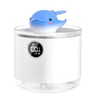 Humidificateur de bureau portable avec veilleuse, mini purificateur d'air pour bureau et chambre, grande production de brume