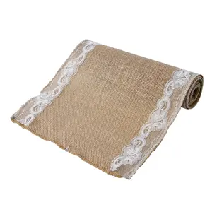 Lace Lace-up Natural Jute Sacks Cloth Roll Wedding, Clothing, Home Textiles and Other Decorative Fabric