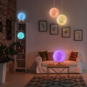 Dimmable avec Robinet de Contrôle USB 16 couleurs mini pleine 3d impression <span class=keywords><strong>led</strong></span> en <span class=keywords><strong>lampe</strong></span> <span class=keywords><strong>led</strong></span> 3d lune <span class=keywords><strong>lampe</strong></span> - Product Image 6