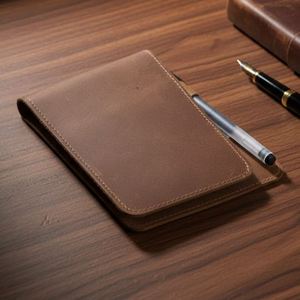 Cartera de Cuero Genuino Grabado Moderno Portátil para Tarjetas de Golf y Libretas de Puntuación, Marca HR, Ideal para Regalo Promocional - Product Image 6