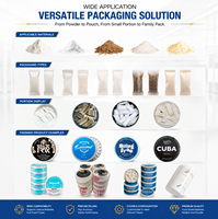 Machine d'emballage automatique de sachets de tabac Snus 0,3g 0,5g 0,8g, machine d'emballage de Snus à mâcher