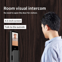 Serrure Intelligente Interphone Visuel avec Déverrouillage par Reconnaissance Faciale 3D, Carte IC et Mot de Passe – Sécurité Renforcée pour Portes de Maison et de Bureau avec Vidéo en Temps Réel