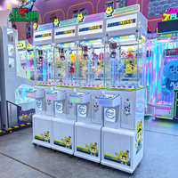 Mega Mini II Distributeur de jouets en peluche à grue miniature en métal, à monnayeur, avec support en anglais pour parcs d'attractions