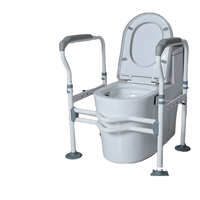 Fourniture en gros transfrontalier Aides aux soins pour personnes âgées respectueuses du vieillissement Équipement de sécurité de salle de bain-Rampes de toilettes Supports d'appoint